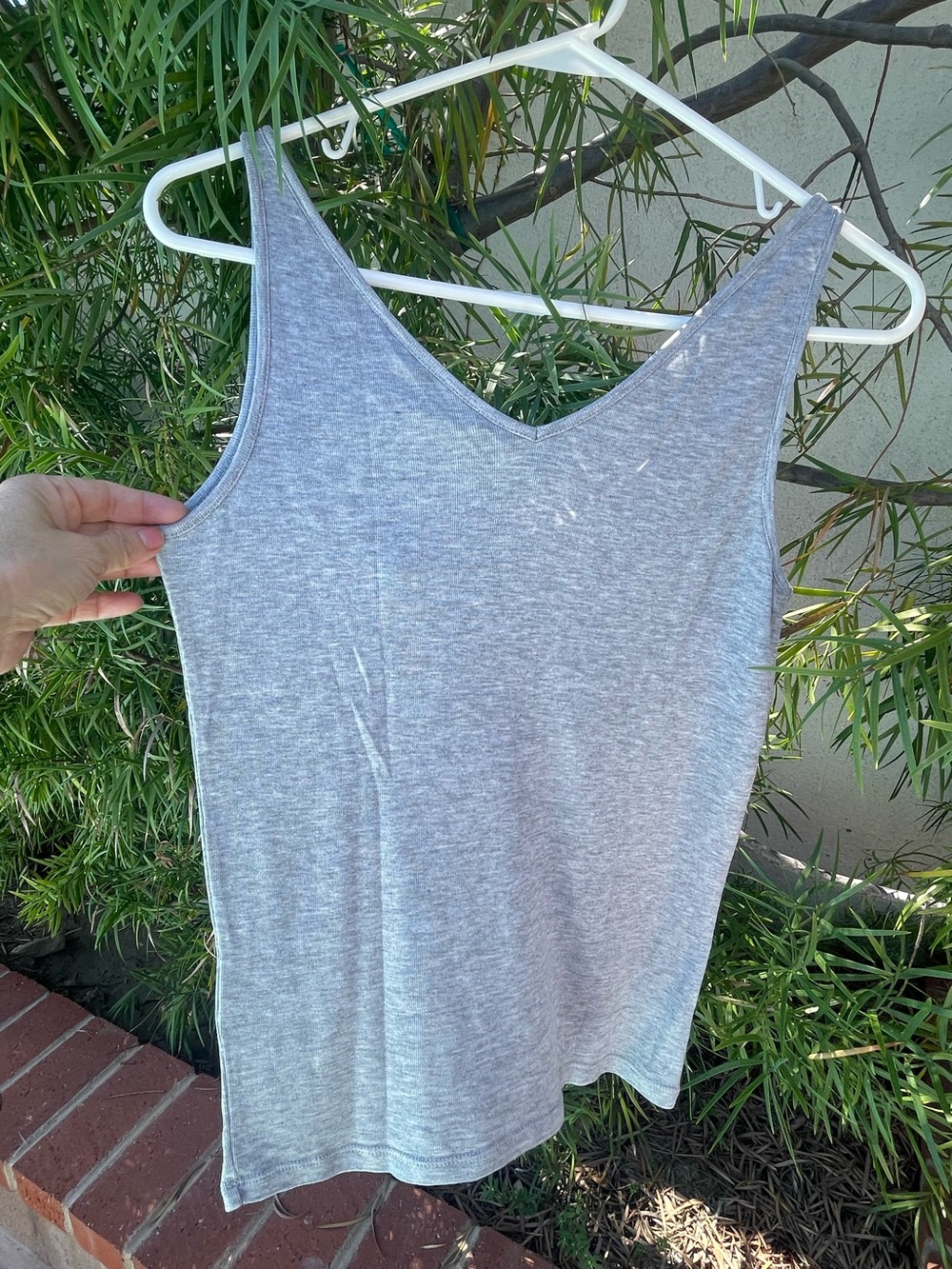 & other stories Stockholm Atelier Grey V-Neck Tank Top